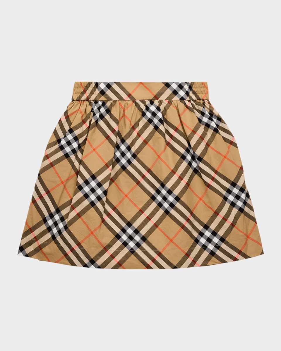 Girl's Kelsey Check-Print Skirt, Size 3-